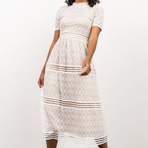 Baltic Born Midi Windsor Lace Dress